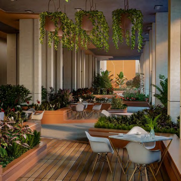 Fern Tellapur co-working space with planting and shared desks