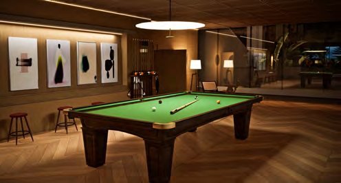 Fern Tellapur indoor games room with billiards table